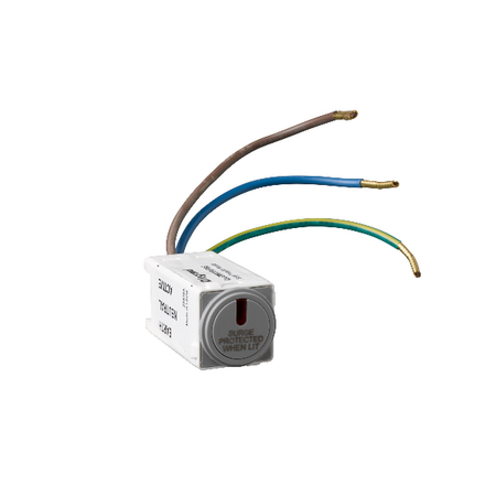 Excel Life - Surge protection mechanism 500J 240V a.c. with LED urban grey