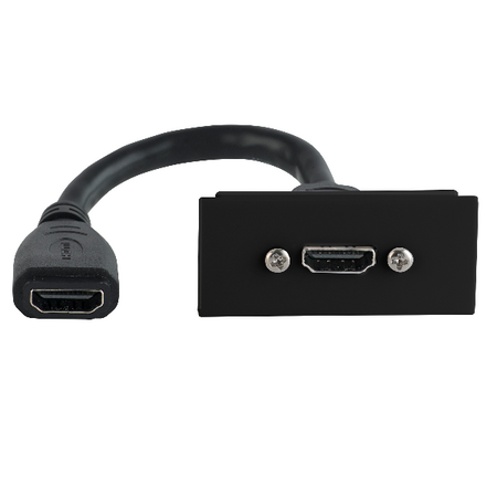 Excel Life - HDMI socket/mechanism 150mm flying lead 1 module black