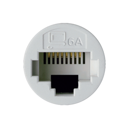 Excel Life - RJ45 socket/mechanism Cat6A UTP 8 contacts white