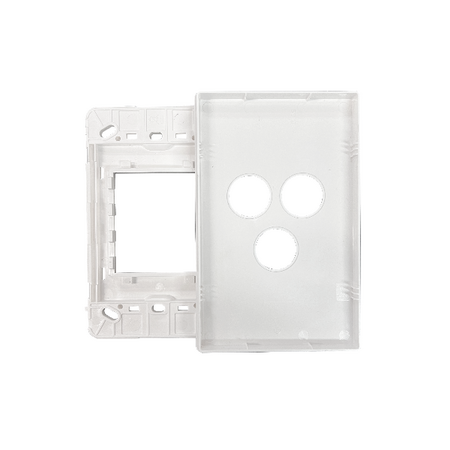 Excel Life Smart Grid & Plate for 1 Smart Switch / Dimmer and 1 Wireless Master Switch / Blind Switch Gloss White