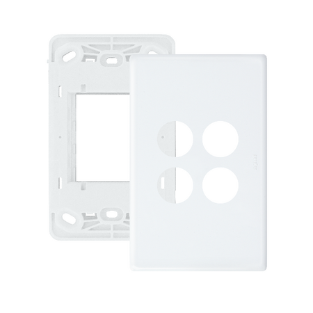 Excel Life Smart Grid & Plate for 2 Wireless Master Switch or Blind Switch White