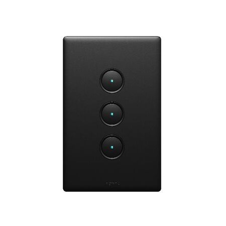 Excel Life Smart Switch 3 Gang Matt Black