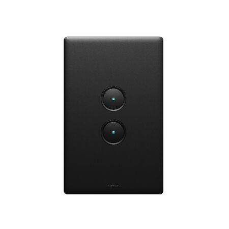 Excel Life Smart Dimmer 2 Gang Matt Black