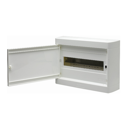 HL Surface Mount 12 Module Load Centre Enclosure with Neutral and Earth Bars