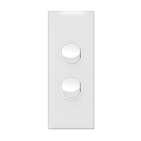 HPM VIVO 10A 2 Gang Architrave Switch White