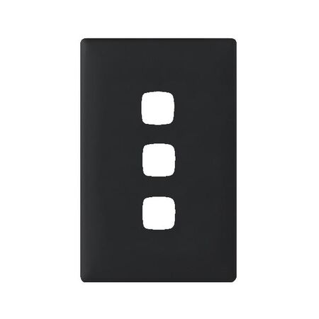 Linea - Coverplate 3 gang midnight dash