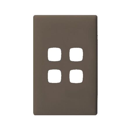 Linea - Coverplate 4 gang wet elephant