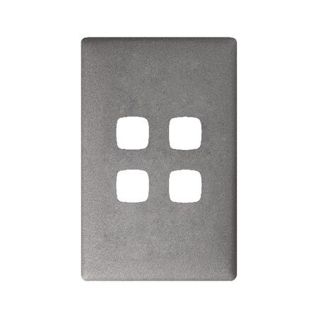Linea - Coverplate 4 gang gun metal