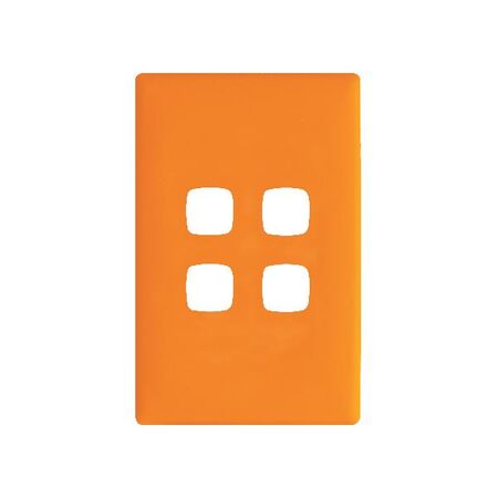 Linea Coverplate 4 gang orange crush
