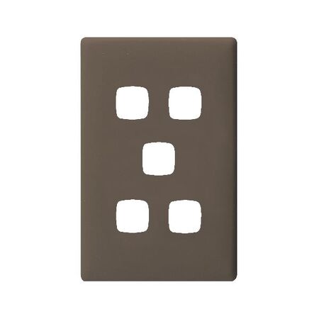 Linea - Coverplate 5 gang wet elephant