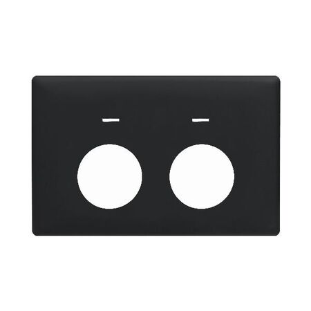 Linea - Coverplate for autoswitch double powerpoint with extra safety midnight