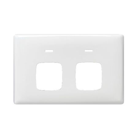 Linea - Powerpoint coverplate 2 gang autoswitch white