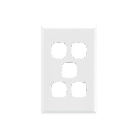 Excel - Switch coverplate 5 gang white