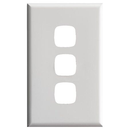 Excel - Switch coverplate 3 gang gloss white