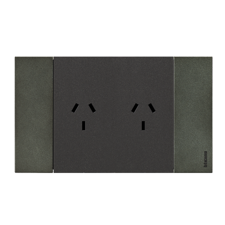 Bticino Living Now 4 Module Double Powerpoint Coverplate Space