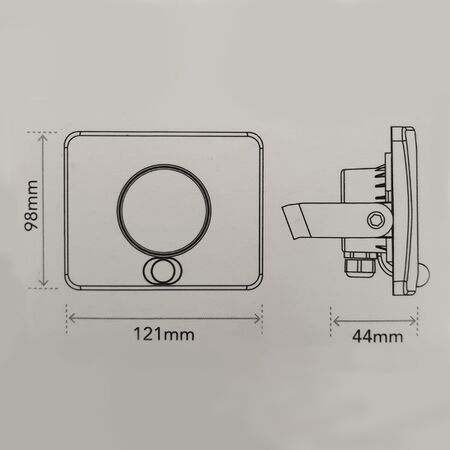 HPM Leana 15W 1200lm LED Cool White Slimline Floodlight with Sensor Black