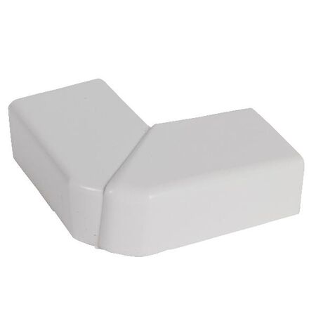 DLP 25x16mm Mini Trunking Flat Elbow White