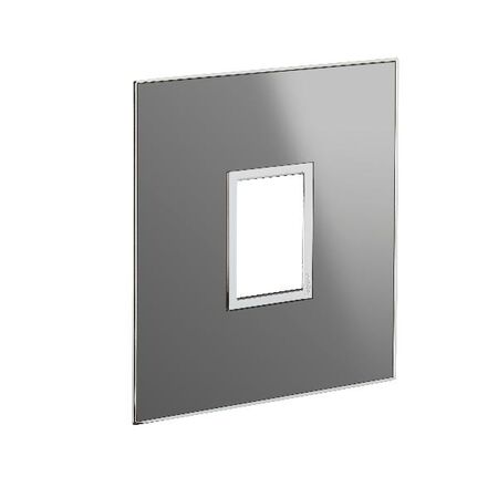 ARTEOR Square 1 Module Vertical Coverplate Reflective Stainless Steel