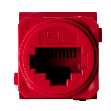 Excel Life - RJ45 socket/mechanism Cat5e UTP 8 contacts red