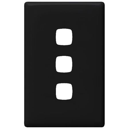 Linea - Coverplate 3 gang black