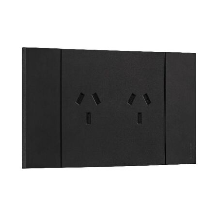 Bticino Living Now 10A AU Autoswitched Double Powerpoint Black