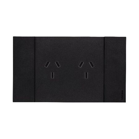 Bticino Living Now 10A AU Autoswitched Double Powerpoint Black