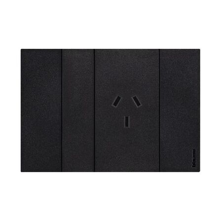 Bticino Living Now 10A AU Autoswitched Single Powerpoint Black