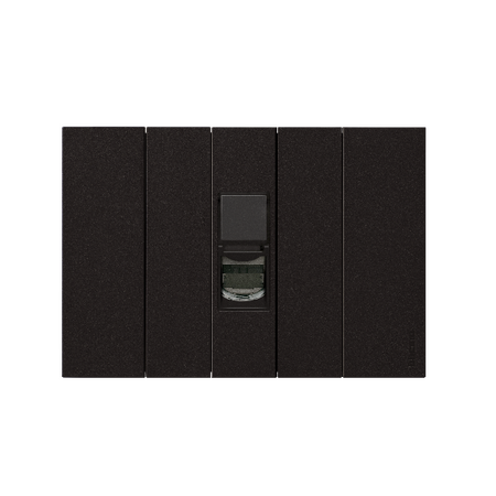 Bticino Living Now Cat6 Data Plate 1 Gang Black