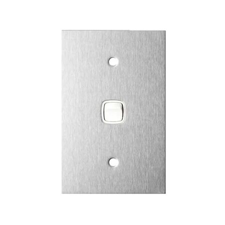Architectural metal - Grid & stainless steel plate 1 gang black