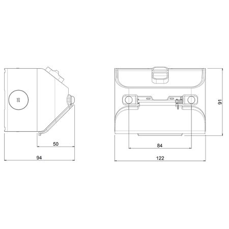 AQUA Life 10A IP54 Weatherproof Surface Mount Double Powerpoint Cement Grey