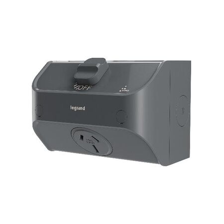 AQUA Life 15A IP53 Weatherproof Surface Mount Single Powerpoint Cement Grey