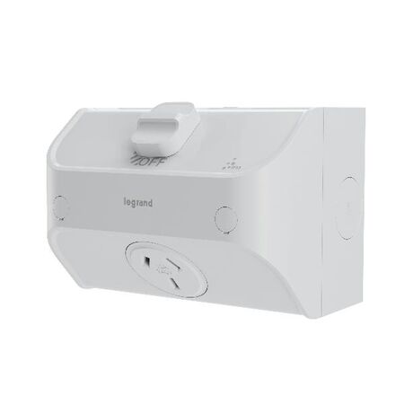 AQUA Life 10A IP53 Weatherproof Surface Mount Single Powerpoint Limestone Grey