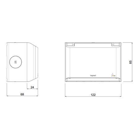 AQUA IP44 Arteor 3 Module Surface Mount Adaptor Cement Grey