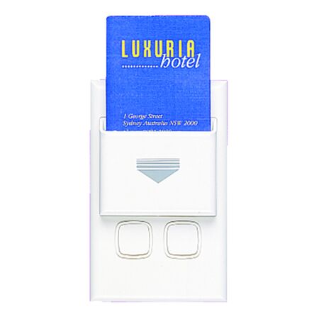 Excel - Hospitality VingCard Keytag switch 3 x 20A 240V a.c. in top pocket with neon white