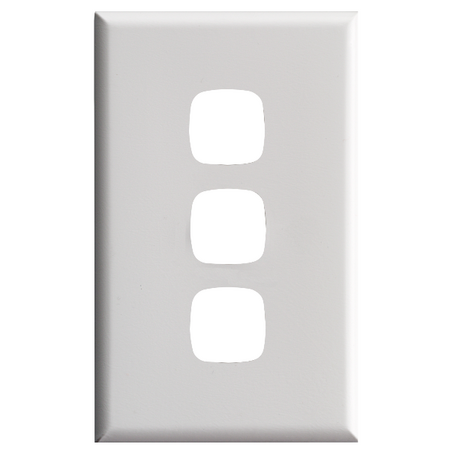 Excel - Switch coverplate 3 gang gloss white