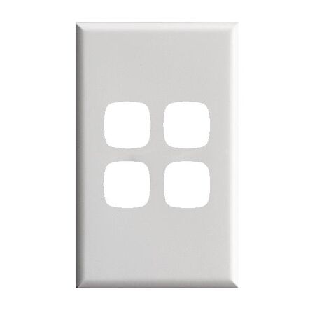Excel - Switch coverplate 4 gang gloss white