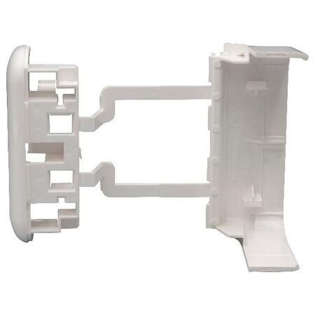 DLP PVC 80mm Cover Tap-Off Flat Junction 50mm White
