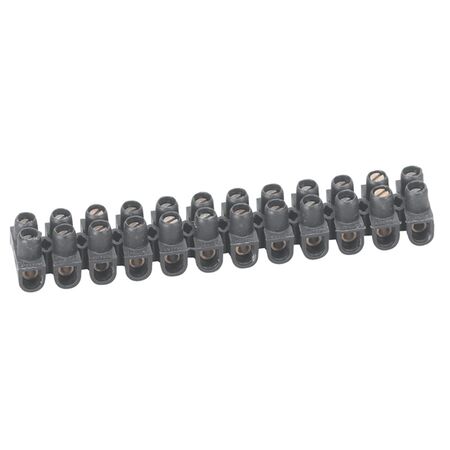 Accessory - Terminal strips 12 sections 6mm² polypropylene black 41A Imax