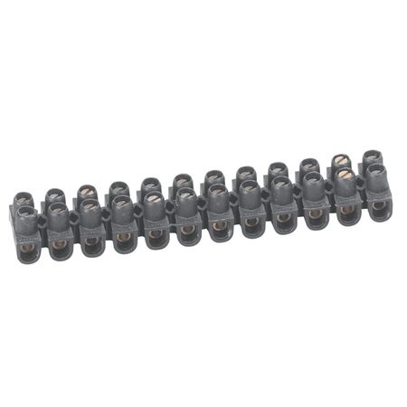 Accessory - Terminal strips 12 sections 10mm² polypropylene black 57A Imax