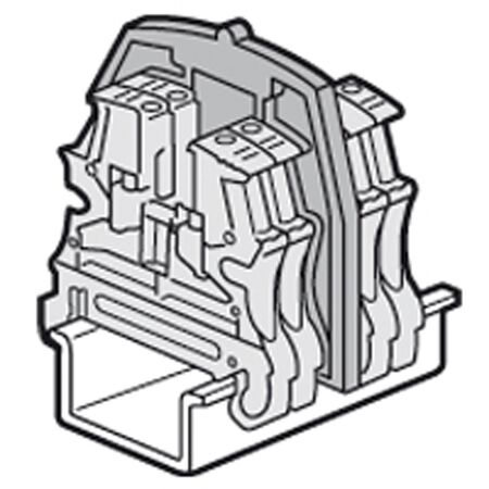 Viking3 - separation and insulation divider 2 entries/2 outlets and disconnect type 6mm pitch