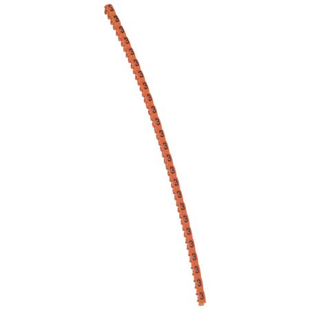 CAB3 - Markers for terminal blocks and wiring 0.15 to 0.5mm² numbers - colour code 0.15-0.5mm² orange number 3 pack of 1000