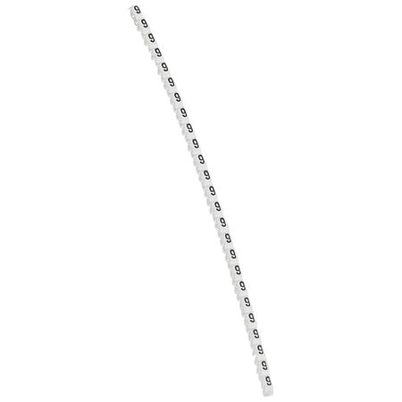 CAB3 - Markers for terminal blocks and wiring 0.15 to 0.5mm² numbers - colour code 0.15-0.5mm² white number 9 pack of 1000