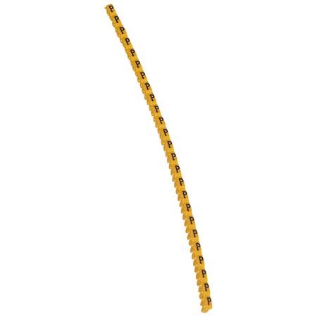 CAB3 - Markers for terminal blocks and wiring 0.15 to 0.5mm² black letters on yellow background 0.15-0.5mm² letter P pack of 300