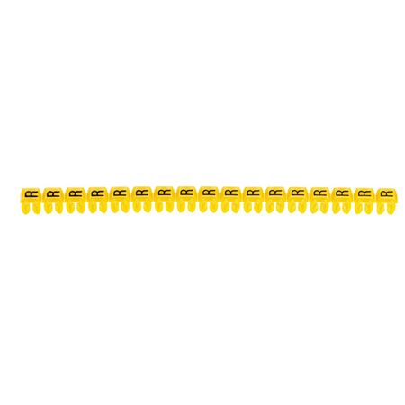 CAB3 - Markers for terminal blocks and wiring 0.15 to 0.5mm² black letters on yellow background 0.15-0.5mm² letter R pack of 300