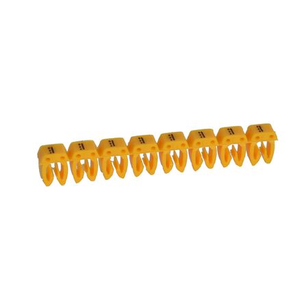 CAB3 - Markers for wiring 4 to 6mm² black symbols on yellow background 4-6mm² symbol DC pack of 300