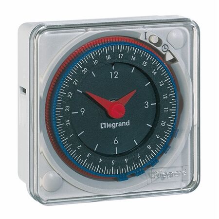 Analogue time switch 24 hour program 1 channel panel mount - no working reserve 15mn 72x72mm