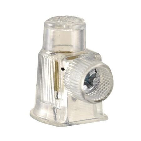 HPM 50A 1 Screw Heavy Duty Insulated and Earth Cable Connector 6.6mm Hole Blue Tinted - 100 Pack