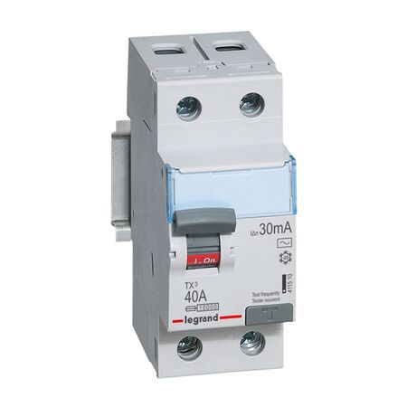 TX³ - RCCB prong type & fork type busbar - AS/NZS 61008-1 A type 30mA - 230V a.c. 2P 25A 2 module