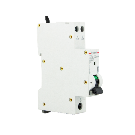 DX3 Single Pole RCBO 1P+N 25A 30MA C Curve with Flexible Neutral Tail 900mm