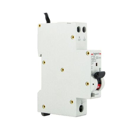 DX3 Single Pole RCBO 1P+N 25A 30MA C Curve with Flexible Neutral Tail 900mm